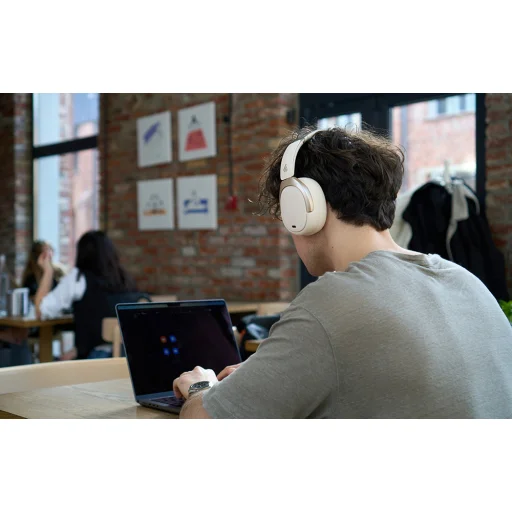 Edifier W80 fejhallgató (bézs) - 13