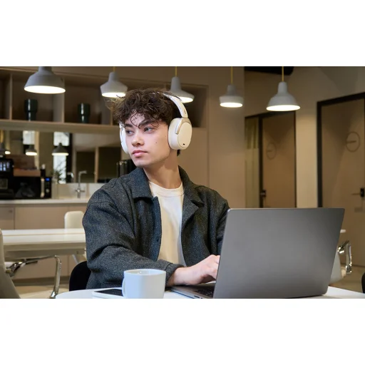 Edifier W80 fejhallgató (bézs) - 15