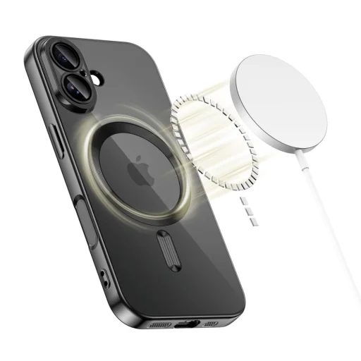  iPhone 17 fényes fekete Tech-protect Magflex Magsafe tok - 2