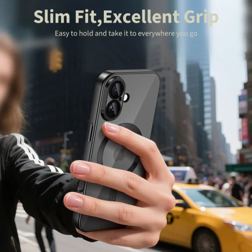  iPhone 17 fényes fekete Tech-protect Magflex Magsafe tok - 5