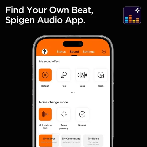  Spigen Sa2403 Anc Pro Fekete Fejhallgatók - 9