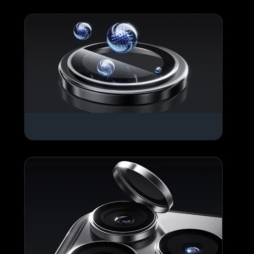  iPhone 17 Air fekete Benks Edzett üveg Üveg Harcos Fém Kamera Lencsevédő (1 darab lencse) üvegfólia - 10