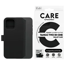  iPhone 16 Pro Max Fekete CARE by PanzerGlass Feature Tango 2in1 Wallet MagSafe tok