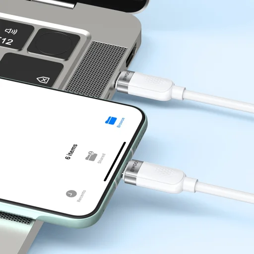 BWOO 100W kábel USB-C - USB-C 1m fehér - 4