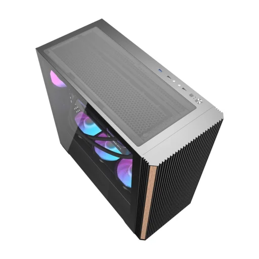 Darkflash DS900WS számítógépház (fekete) + 4 ventilátor - 4