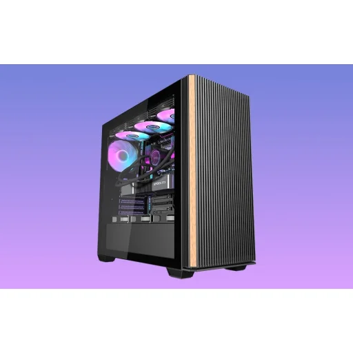 Darkflash DS900WS számítógépház (fekete) + 4 ventilátor - 6