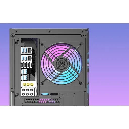 Darkflash DS900WS számítógépház (fekete) + 4 ventilátor - 8