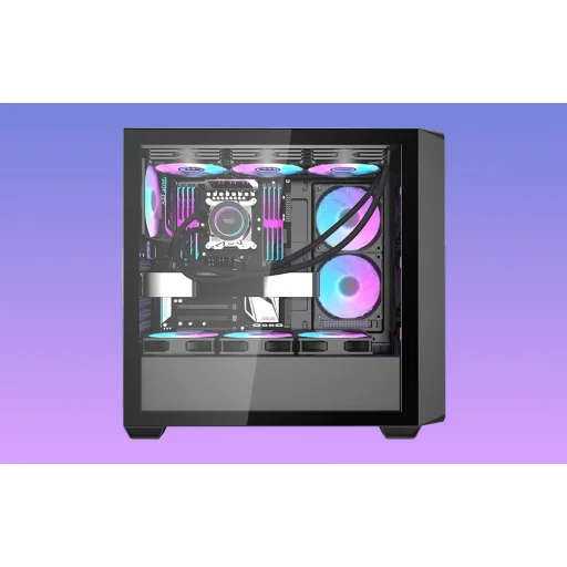 Darkflash DS900WD számítógép ház (fekete) + 4 ventilátor - 11