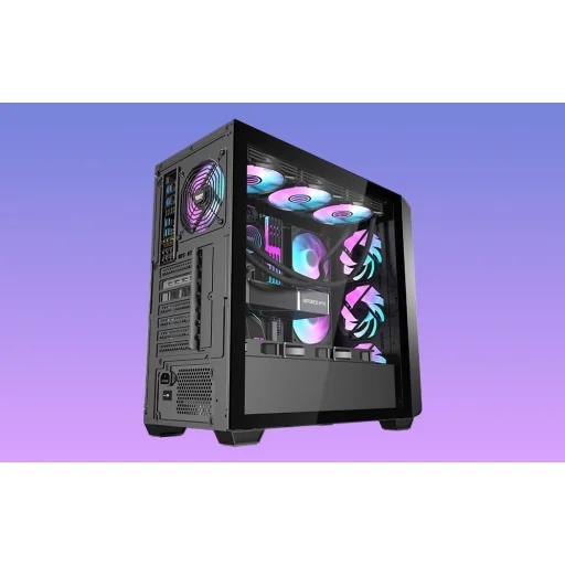 Darkflash DS900WD számítógép ház (fekete) + 4 ventilátor - 13