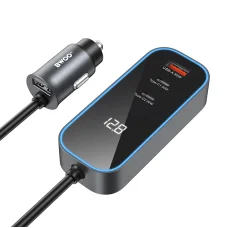 BWOO CC107 PD autós töltő 1x USB-C - USB-A porttal 30W fekete