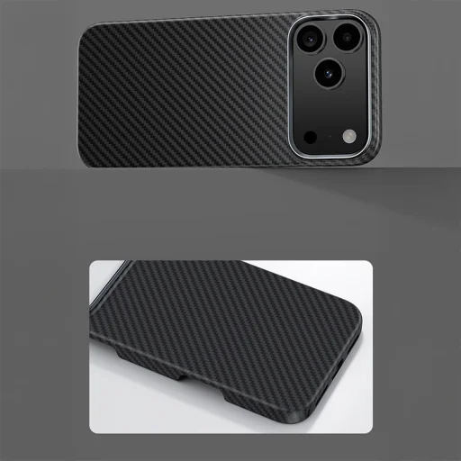  iPhone 17 Fekete Benks Magnetic Armor Air Kevlar Case Metal Frame 600D (0067) tok - 6