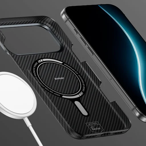  iPhone 17 Fekete Benks Magnetic Armor Air Kevlar Case Metal Frame 600D (0067) tok - 10