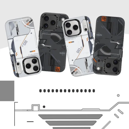  iPhone 17 Pro Fehér Benks Dynamic Magnetic Mecha tok (E069) (Kamera vezérlő gomb) tok - 7