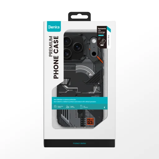  iPhone 17 Pro Max fekete Benks Dynamic Magnetic Mecha tok (Kameravezérlő gomb) - 9