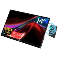 Hordozható Érintőképernyős Monitor Verbatim LIGHT 14" FHD 5000mAh Power Bankkal fekete 32088
