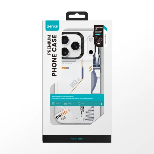  iPhone 17 Pro Fehér Benks Dynamic Magnetic Mecha tok (E069) (Kamera vezérlő gomb) tok - 9