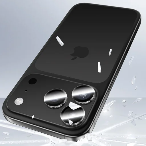  iPhone 17 Pro/17 Pro Max átlátszó Benks edzett üveg Glass Warrior lencsevédő kamerára (3 darabos lencse) üvegfólia - 6