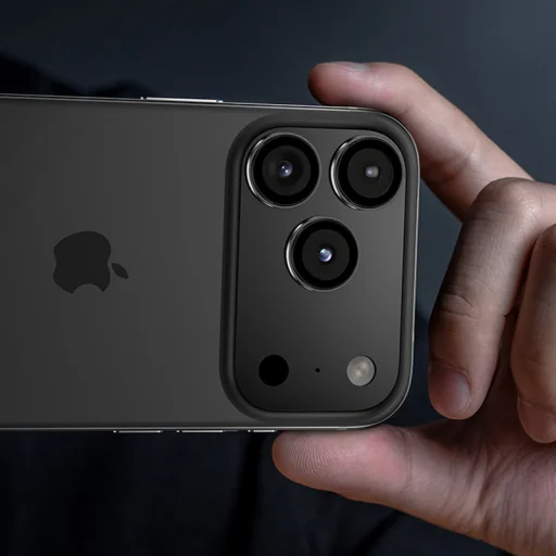  iPhone 17 Pro/17 Pro Max fekete Benks edzett üveg DR zafír lencsevédő kamerára (3 darab lencse) üvegfólia - 4