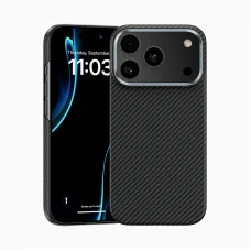  iPhone 17 Pro fekete Benks Magnetic Armor Air Kevlar tok, Metal Frame 600D (0069)