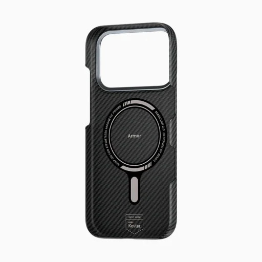  iPhone 17 Pro fekete Benks Magnetic Armor Air Kevlar tok, Metal Frame 600D (0069) - 3