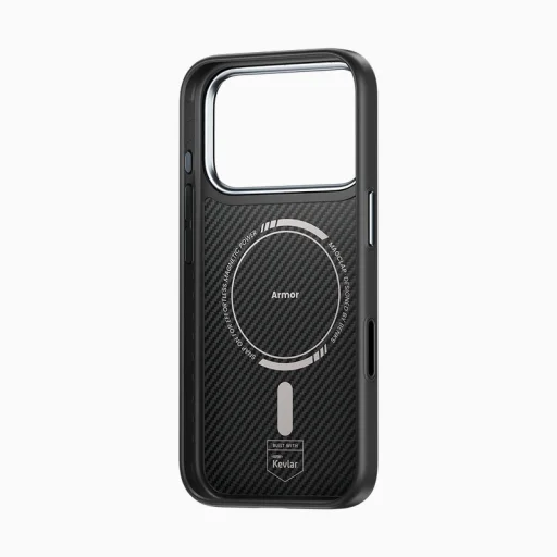  iPhone 17 Pro Max Fekete Benks Magnetic Armor Pro Kevlar Tok Fém Keret 600D (A070) (Kamera Vezérlő Gomb) tok - 3