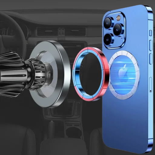 Blavec Autós tartó BH-16A Carbon mágneses Magsafe szellőzőrácsra (BH16AC-MAVB) fekete - 4