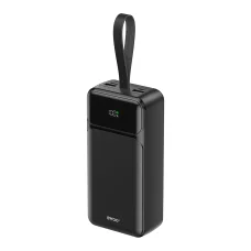 BWOO 65W powerbank 30000 mAh 2x USB-A, 1x USB-C LCD kijelzővel, fekete