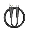 BWOO Kábel USB - USB-C 1m 27W 3A Fekete BO-X318C