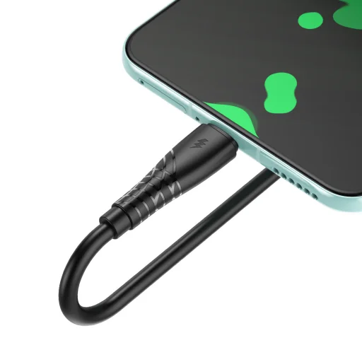 BWOO Kábel USB - USB-C 1m 27W 3A Fekete BO-X318C - 3