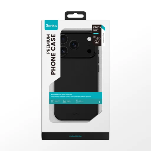  iPhone 17 Pro Fekete Benks Mágneses Vita Pro Szilikon tok (A069) (Kameravezérlő Gomb) tok - 6