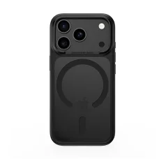  iPhone 17 Pro fekete Benks mágneses Mist tok fémkerettel (0069) (Kamera vezérlő gomb) tok