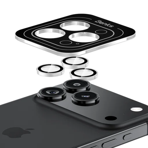  iPhone 17 Pro/17 Pro Max átlátszó Benks edzett üveg Glass Warrior lencsevédő kamerára (3 darabos lencse) üvegfólia - 4