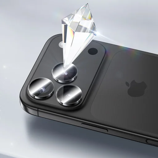  iPhone 17 Pro/17 Pro Max átlátszó Benks edzett üveg Glass Warrior lencsevédő kamerára (3 darabos lencse) üvegfólia - 8