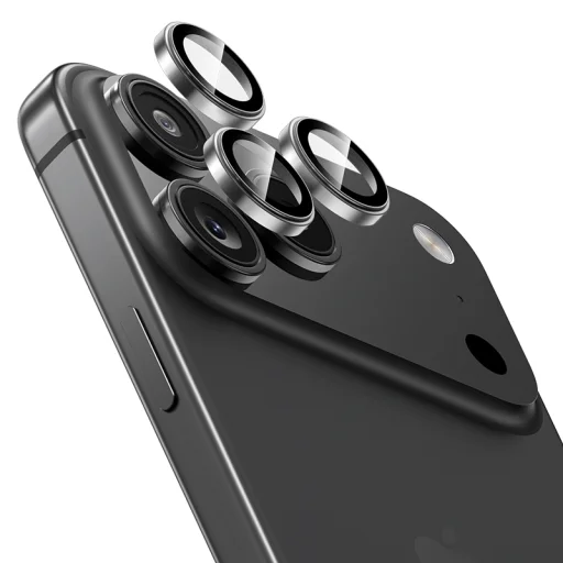  iPhone 17 Pro/17 Pro Max kamerára fekete Benks edzett üveg Glass Warrior metal lencsevédő (lencse 3 darab) üvegfólia - 3