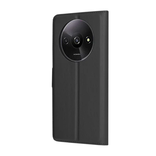 Bőrtok - Techsuit - Xiaomi Redmi A3 - Fekete tok - 5