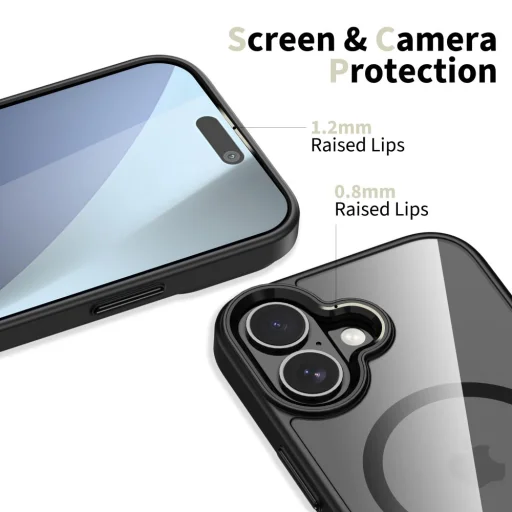  iPhone 17 fekete/áttetsző Tech-protect Magmat Magsafe tok - 3