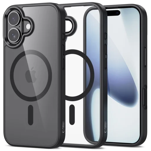  iPhone 17 fekete/áttetsző Tech-protect Magmat Magsafe tok - 1