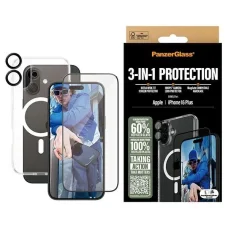 PanzerGlass Bundle 3in1 iPhone 16 Plus 6.7" D3O keménytok + Üvegfólia UWF+ Lencsevédő B1293+2863+1283 tok
