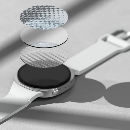 Ringke Tempered Glass Pro edzett üveg üvegfólia, 2 darabos csomag Samsung Galaxy Watch 8 (40 mm) átlátszó - 4