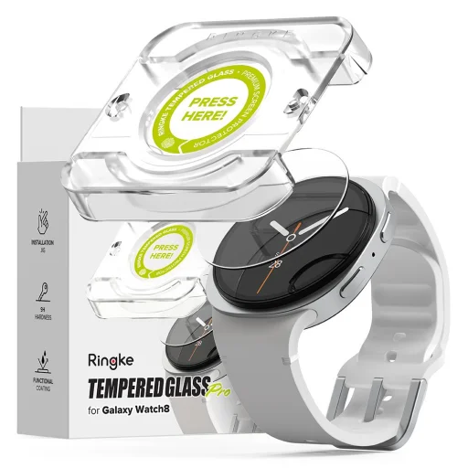 Ringke Tempered Glass Pro edzett üveg üvegfólia, 2 darabos csomag Samsung Galaxy Watch 8 (40 mm) átlátszó - 1
