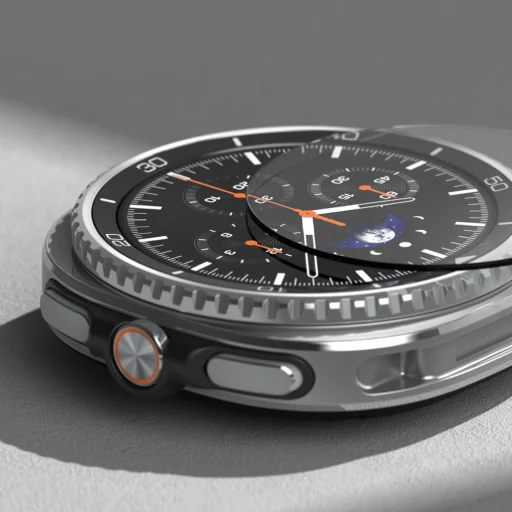 Ringke Tempered Glass Pro 2 darabos Samsung Galaxy Watch 8 Classic (46 mm) átlátszó üvegfólia - 7