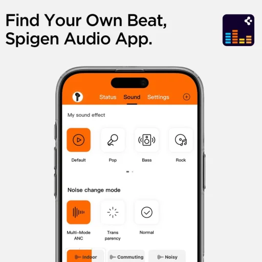 Spigen Sa2400 ANC Fülhallgató Fekete - 8