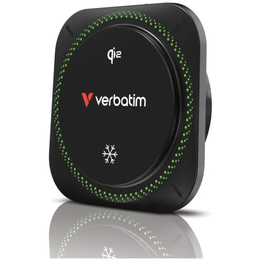 Verbatim n Drive Qi2 15W RGB CND-01 fekete autós telefontartó vezeték nélküli töltéssel - 2