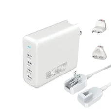 4smarts Hálózati USB-C töltő adapter 200W GaN FlexPro 4xUSB-C fehér 544200