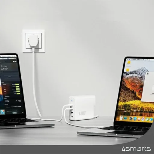 4smarts Hálózati USB-C töltő adapter 200W GaN FlexPro 4xUSB-C fehér 544200 - 3