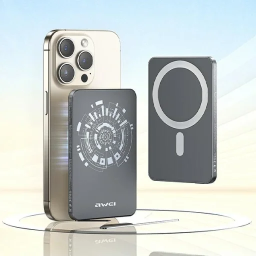 AWEI PowerBank MagSafe P112K 5000mAh szürke - 3