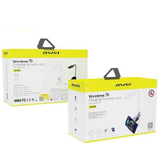 AWEI LED lámpa induktív töltéssel W2015W Gyors Töltés fekete - 3