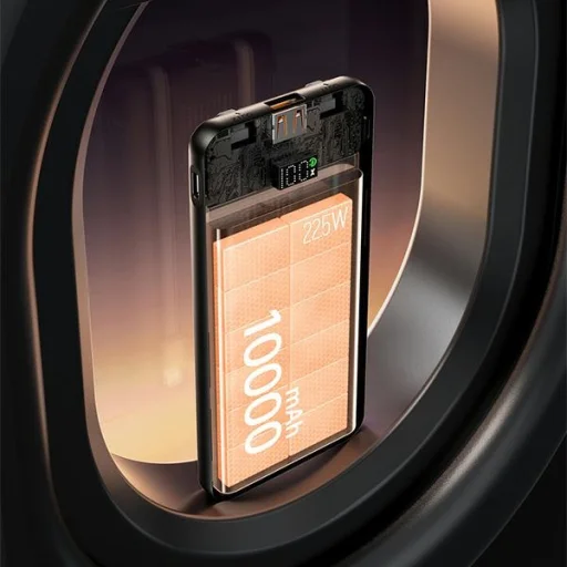 AWEI PowerBank P76K 10000mAh 22.5W fekete Digitális Kijelző - 5