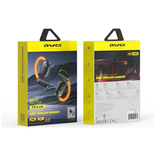 AWEI Bluetooth fejhallgató 5.4 TZ13 ANC + dokkoló állomás fekete - 7
