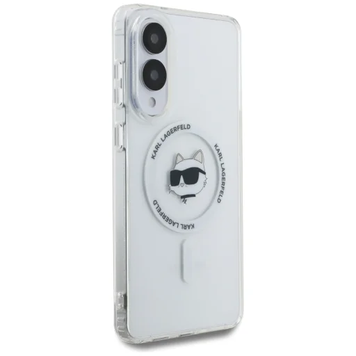 Karl Lagerfeld Button Choupette Fej Nyomtatott Logóval Mágneses Tok Samsung Galaxy S25 Edge fehér tok - 4